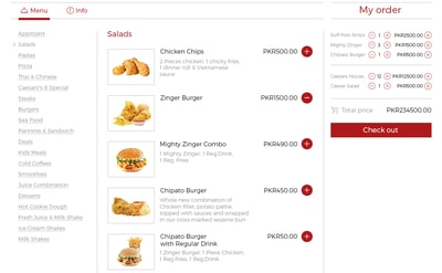 food ordering portal development service